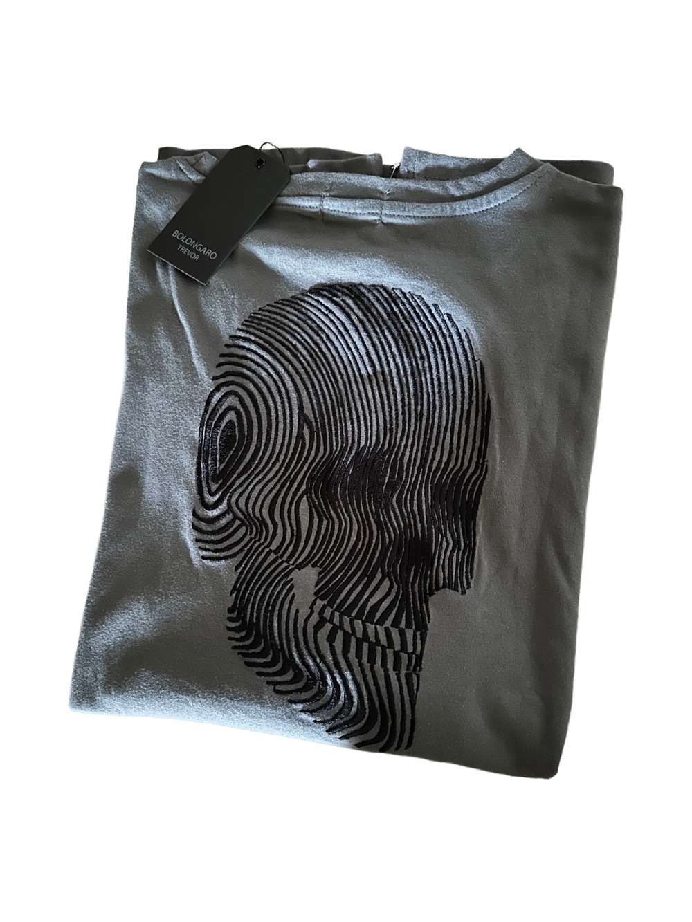 NWT Bolongaro Trevor Line Skull Emb T-shirt Sz M